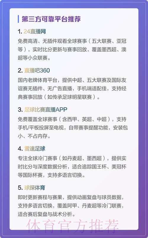 看世界杯直播的平台推荐有哪些 看世界杯直播的平台推荐有哪些